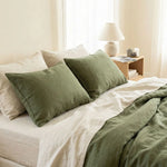 Taie d'oreiller lin Vert - Vignette | Maison Cotolune