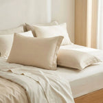 Taie d'oreiller satin de coton Beige - Vignette | Maison Cotolune