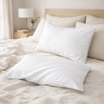 Taie d'oreiller satin de coton Blanc - Vignette | Maison Cotolune
