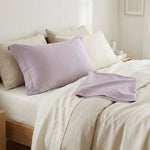 Taie d'oreiller satin de coton Violet - Vignette | Maison Cotolune