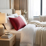 Taie d'oreiller en soie 25 mommes Bordeaux - Vignette | Maison Cotolune