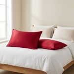 Taie d'oreiller en soie Rouge - Vignette | Maison Cotolune