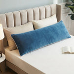 Taie de traversin flanelle bleu - Vignette | Maison Cotolune