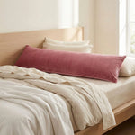 Taie de traversin flanelle Rose - Vignette | Maison Cotolune