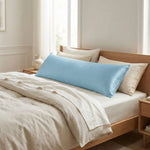 Taie de traversin en soie de mûrier Bleu - Vignette | Maison Cotolune