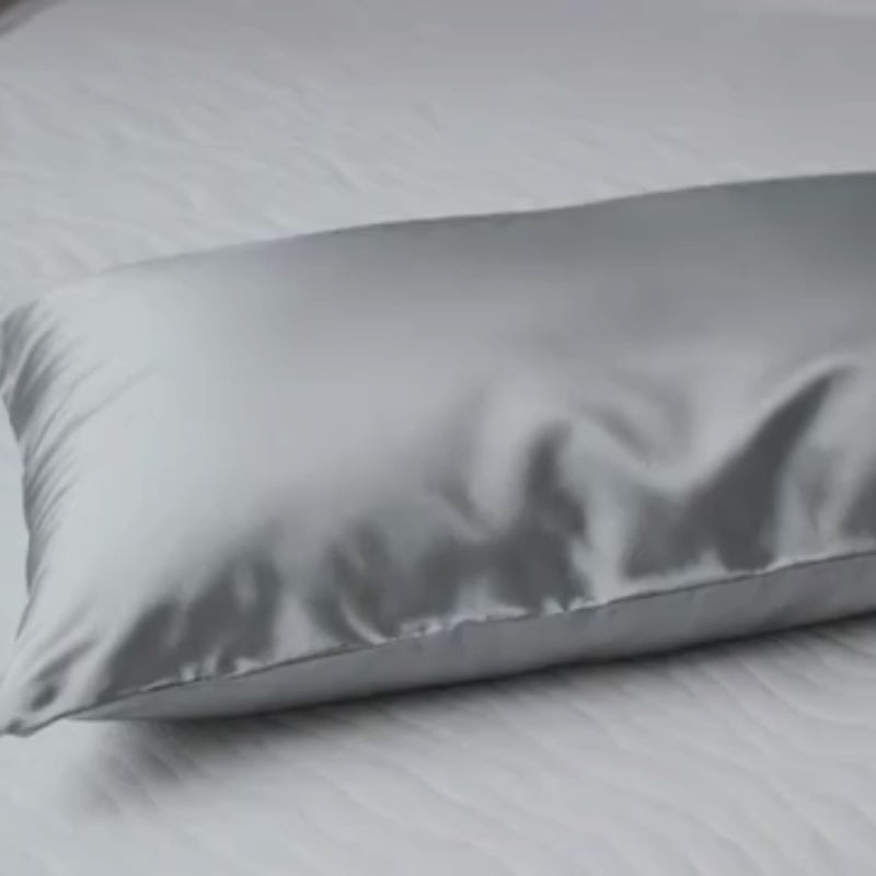 Video soie de mûrier 19 momme gris clair